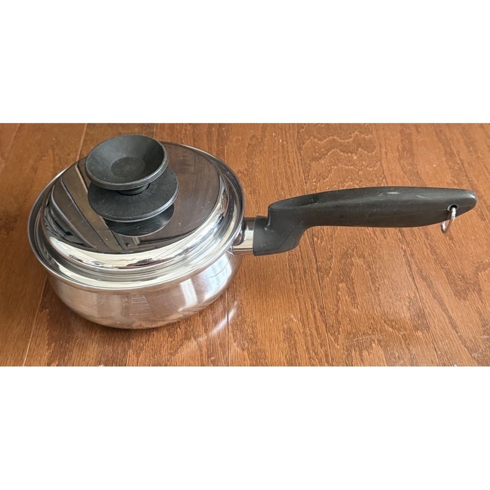 Permanent MC-2000 5-Ply Multi-Core Stainless Steel 1 Qt Saucepan w/ Vented Lid